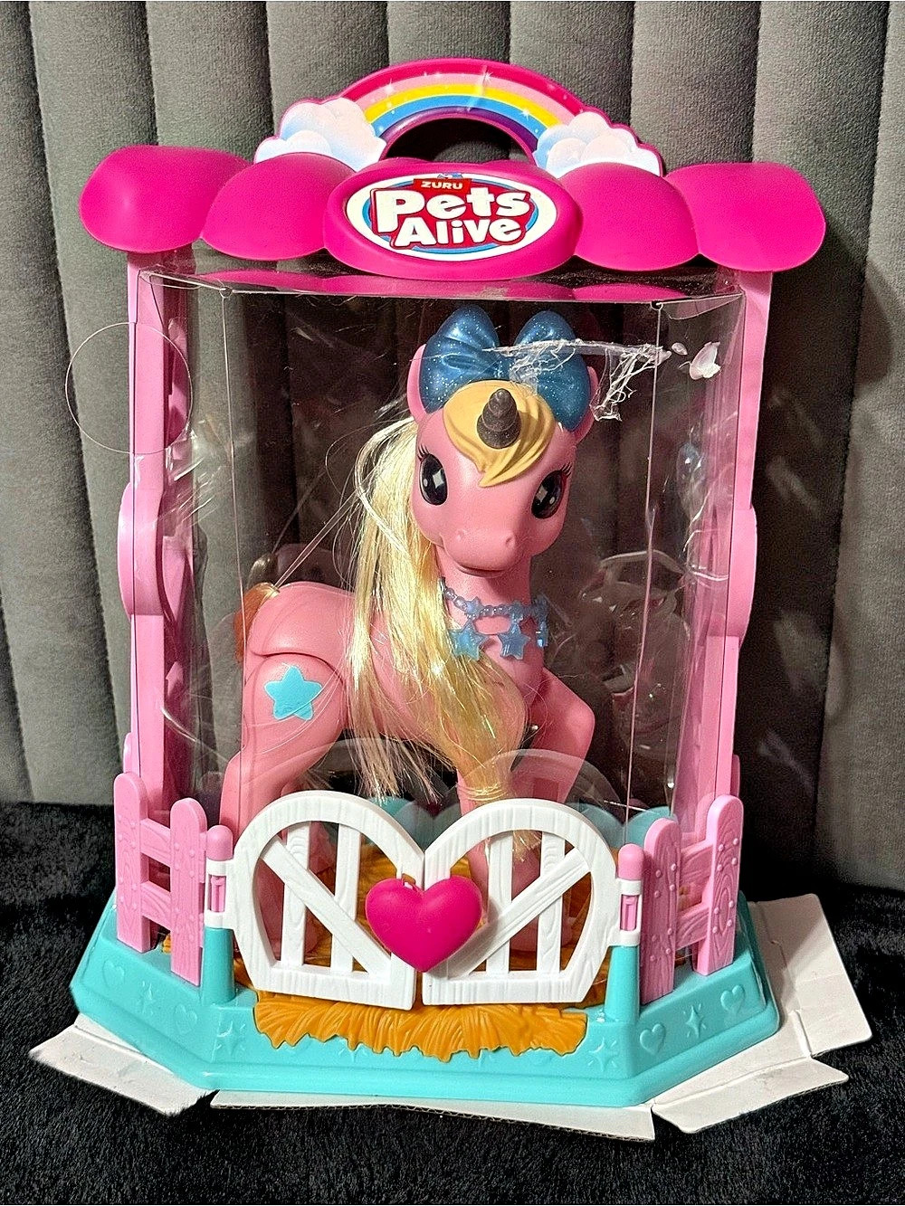 Pets Alive Unicorn Pink & Turquoise Toy in Box Like New